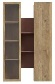 Poliță de perete INAR, stejar maro