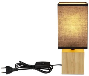 Lampă de masă VALENTINO 1xE27/7W/230V negru/maro Globo 21628B