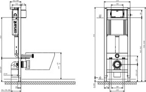 Rezervor wc incastrat Cersanit System 21 Mech