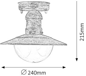 Rabalux 8739 - Corp de iluminat exterior OSLO 1xE27/60W