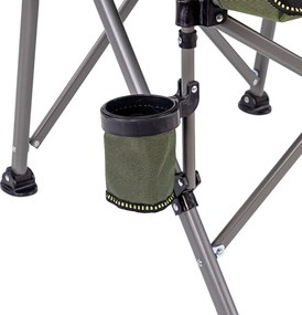 Leziter Fotoliu confort cu suport pentru pahare verde