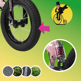 Rennmeister Bicicletă fără pedale pentru copii QUIDO, de la 3 ani, roz
