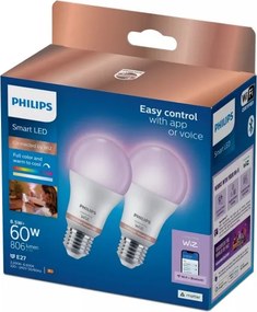 Set 2 buc. Becuri LED dimabile Philips SMART A60 E27/8,5W/230V 2200-6500K
