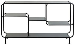 Bibliotecă metalică neagră 141x81,5 cm Winston - Light &amp; Living