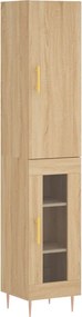vidaXL Dulap înalt, stejar sonoma, 34,5x34x180 cm, lemn prelucrat