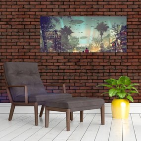 Tablou - Oraș în viitor (120x50 cm)