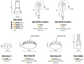 Accesoriu/ Cablu 3 metri cu pendul Ziko GU10 ZZ AZ3411