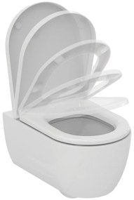 Vas wc suspendat Ideal Standard Blend Curve AquaBlade alb lucios cu capac inclus