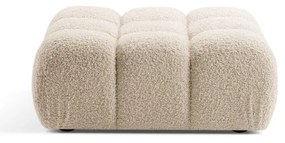 Taburet modular bej cu tapițerie din țesătură bouclé Bellis – Micadoni Home