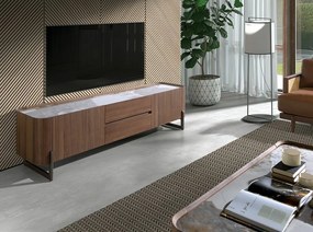 Comoda TV deosebita design LUX Walnut-Marble