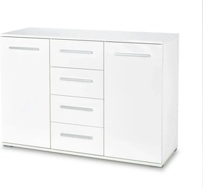 Comoda LIMA KM4, alb, PAL, 116x40x82 cm