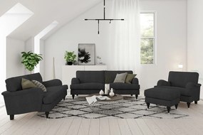 Set mobilier tapițat Bloomington A129Tapiterie, Picioare: Lemn, Role, Metal