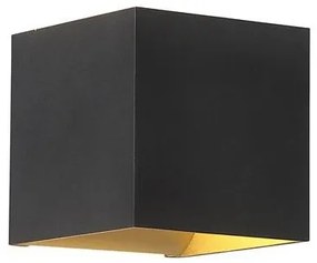 Aplica iluminat ambiental metal negru auriu Newton Square