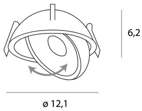 Spot LED Incastrabil Directionabil Design Modern, Vector 10w alb