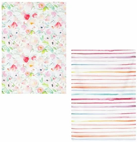 Prosop de bucătărie Pivoňky în culori roz, 70 x 50cm, set de 2 bucăți
