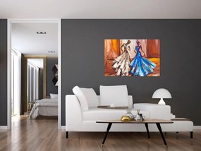 Tablou - Dansatoare, pictură în ulei (90x60 cm)