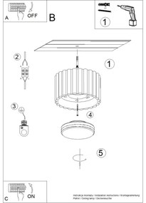 Sollux SL.1822 - Spot AURA 1x GX53, 10 W, 230 V, Ø 6 cm, roșu
