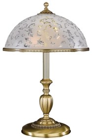 Veioza, Lampa de masa design clasic din alama si sticla 6202