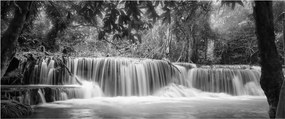 Tablou - Cascada alb-negru și alb (120x50 cm)