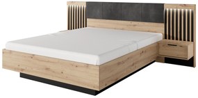 Set 2 buc. noptiere Tallin D (Stejar artisan + antracit). 1071401