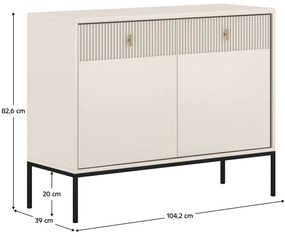 Dulăp MAGIRA 2S2S, crem