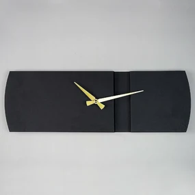 Ceas de perete Origami APS097, Black, 16 x 49 cm
