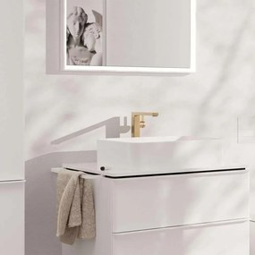 Baterie lavoar inalta Hansgrohe Tecturis E Fine CoolStart cu ventil Push-Open bronz periat
