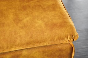 Taburete confortabil, suport pentru picioare Heaven 100cm, catifea galben mustar