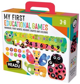 ECOPLAY PRIMUL MEU JOC EDUCATIONAL MEMOREAZA FORMELE, CULORILE, NUMERELE SI VOCALELE - HEADU (HE57564)