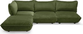 Canapea modulară de colț Sumo din catifea, culori multiple - Fatboy Culoare: verde inchis