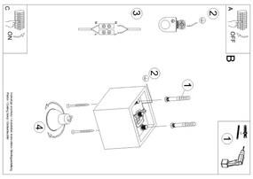 Plafonieră QUAD 1 1xGU10/40W/230V gri