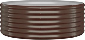 vidaXL Jardinieră grădină maro 100x100x36 cm oțel galvanizat