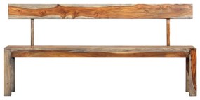 248010 vidaXL Bancă, gri, 160 cm, lemn masiv de sheesham