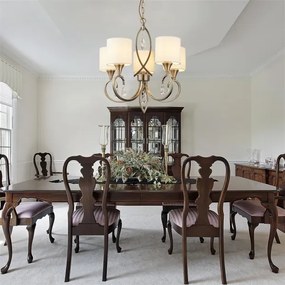 Lustră pe lanț ALBERTO 5xE14/60W/230V Searchlight 1605-5AB