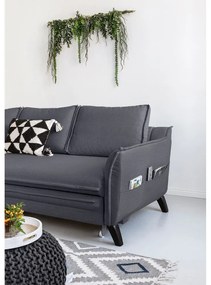 Colțar extensibil cu șezlong pe partea stângă Miuform Charming Charlie, gri antracit