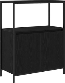 vidaXL Dulap de baie cu rafturi Stejar negru 76,5x35x95 cm