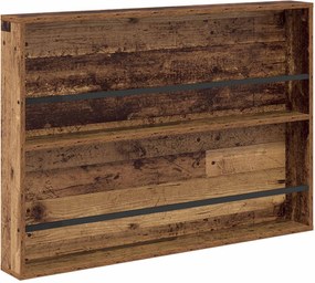 vidaXL Raft pentru reviste Lemn vechi 100 x 12 x 70 cm Lemn compozit