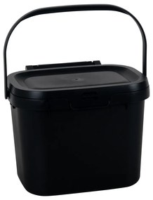 Recipient pentru deșeuri compostabile cu capac Addis, 24,5 x 18,5 x 19 cm, negru
