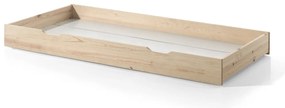 Set DALLAS culoare lemn natural este format dintr-un Pat copii Vipack fără gard (90 x 200 cm) și un sertar.