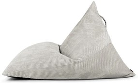 Fotoliu bean bag crem cu tapițerie din catifea reiată Razzmatazz – SLOWDOWN