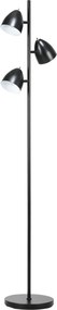 HOMCOM Lampadar de salon design industrial 3 abajururi reglabile din otel 38 x 28 x 169 cm negru | Aosom Romania