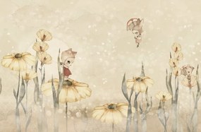 Fototapet, Bloomy Fields of Marion, Warm Yellow, Rebel Walls