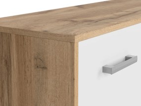 Comodă Matos KOM3D1S (Stejar wotan + Alb). 1025981