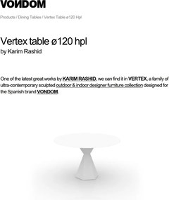 Masa de exterior / interior design modern premium VERTEX 120cm