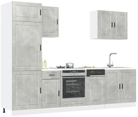 vidaXL Set dulapuri de bucătărie 7 piese „Kalmar” gri beton Lemn