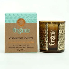 Organic Frankincense &amp; Myrrh 200 g în sticlăcu folie de aur