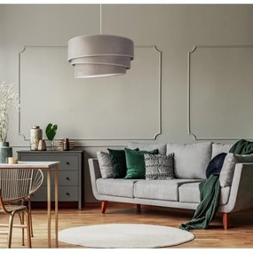 Lustră pe cablu Duolla DEVON 1xE27/40W/230V d. 45 cm gri