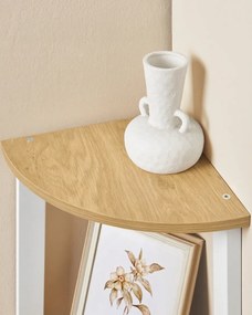 Raft de colt SHELVIO cu 4 polite, stejar/alb