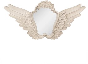 Oglinda de perete, bej, cu aripi decorative, 70x5x35 cm, Wings