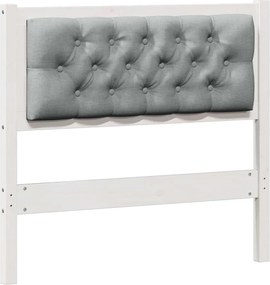 vidaXL Tăblie cap Altele Alb și gri deschis 90 cm Lemn masiv de pin